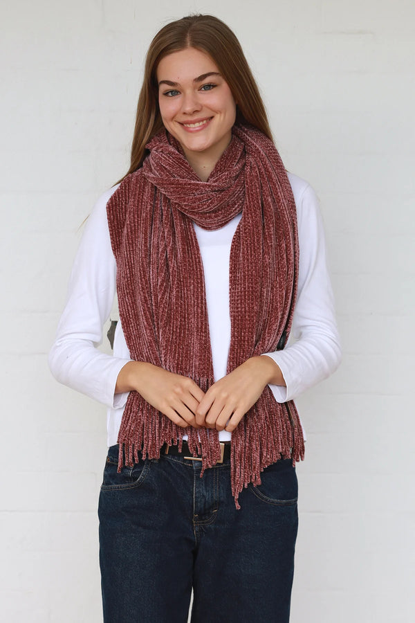 Chenille Scarf Clay