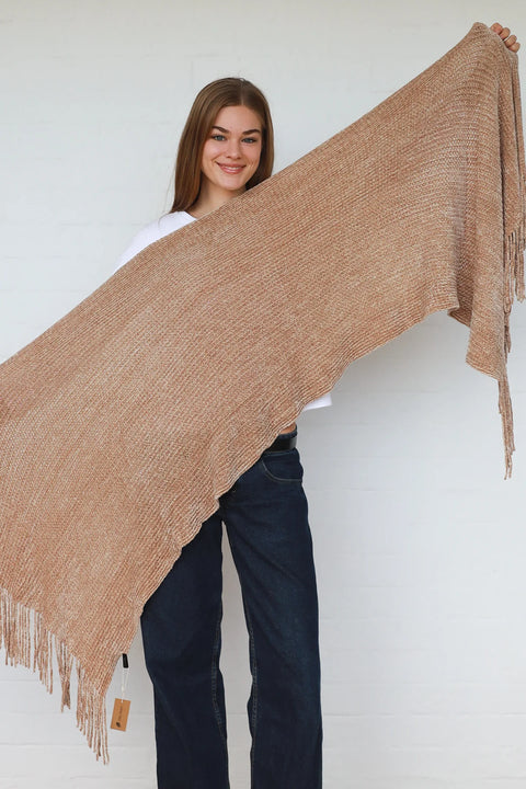 Chenille Scarf Caramel