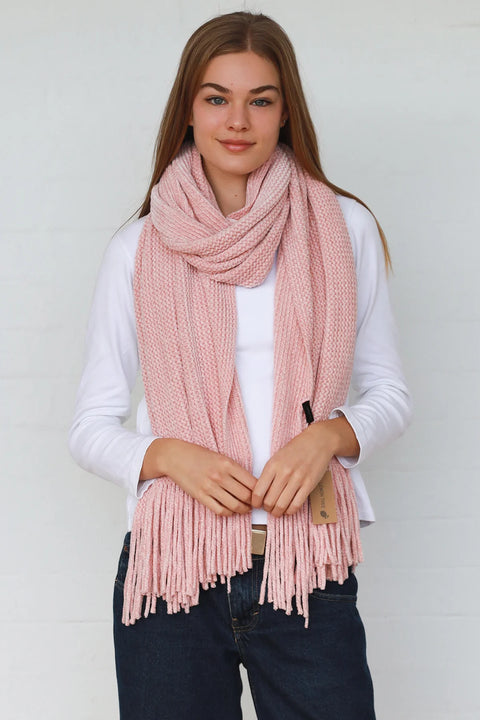 Chenille Scarf Pink