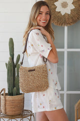 Sophie Cross body raffia bag