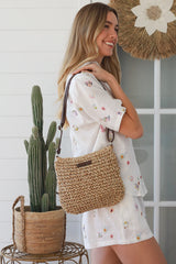 Sophie Cross body raffia bag