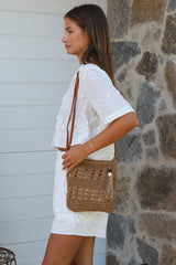 Katie Cross body raffia bag
