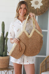 Carmen Raffia bag set