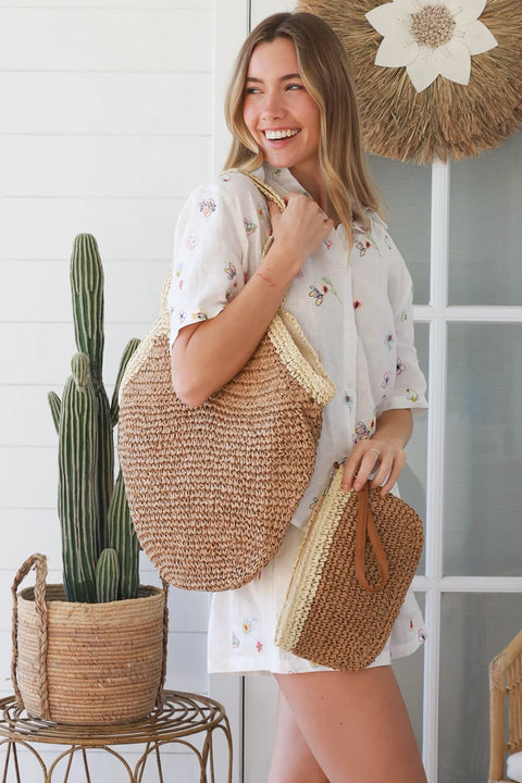 Carmen Raffia bag set