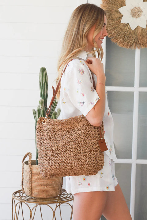 Chelsea raffia bag Natural