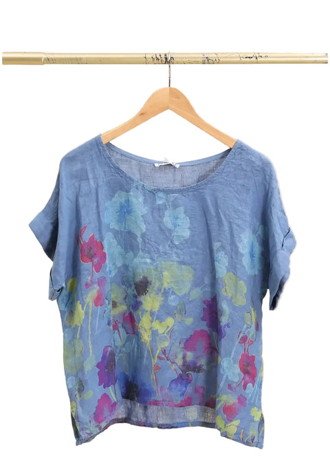 Basic Linen Tee Floral
