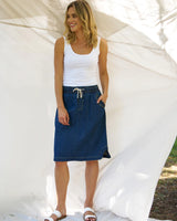 Betty Basics-Desiree Denim Skirt - Blue Wash