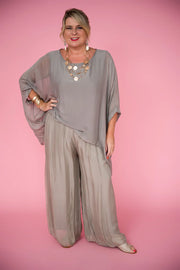 Donna Donna Geri Silk Pants | Taupe