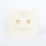 LOVE LUNAMEI-Inspiration Dotted Heart Earrings in Gold or Silver