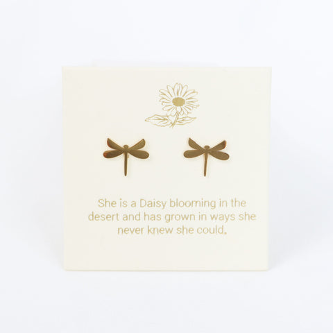 LOVE LUNAMEI-Inspiration Dragonfly Earrings in Gold or Silver