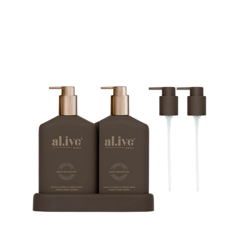 transformative wash & lotion duo - vanilla cream & tonka bean
