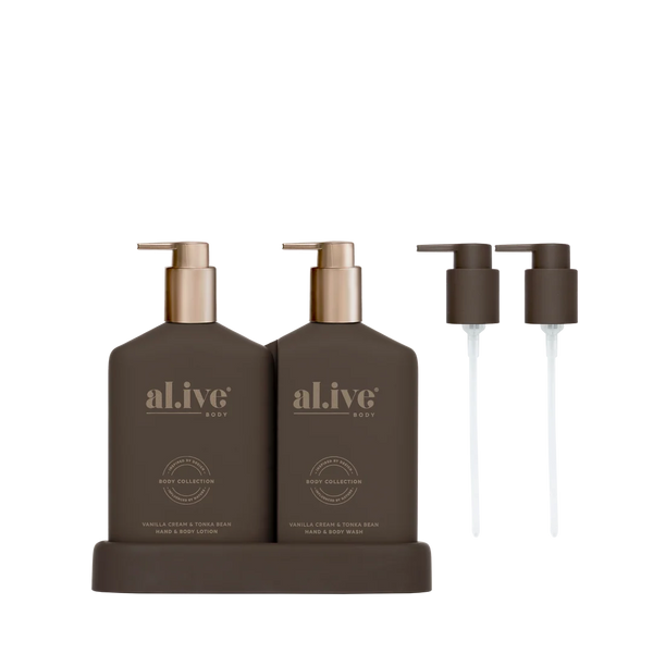 transformative wash & lotion duo - vanilla cream & tonka bean