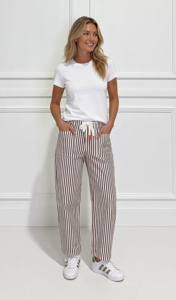 Carter Barrel Jeans Chocolate Stripe