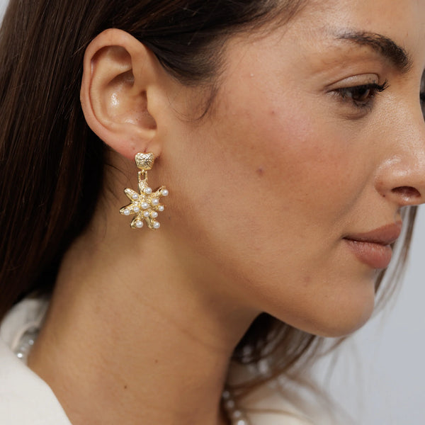 Lumi Pearl Earrings Gold
