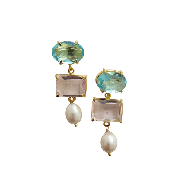 Charlotte Drop Earrings Green
