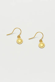 Estella Bartlett-Gold Disc Hook Earrings