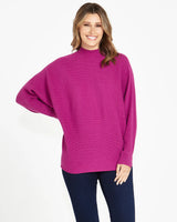 Betty Basics-Alicia Knit Jumper - Boysenberry