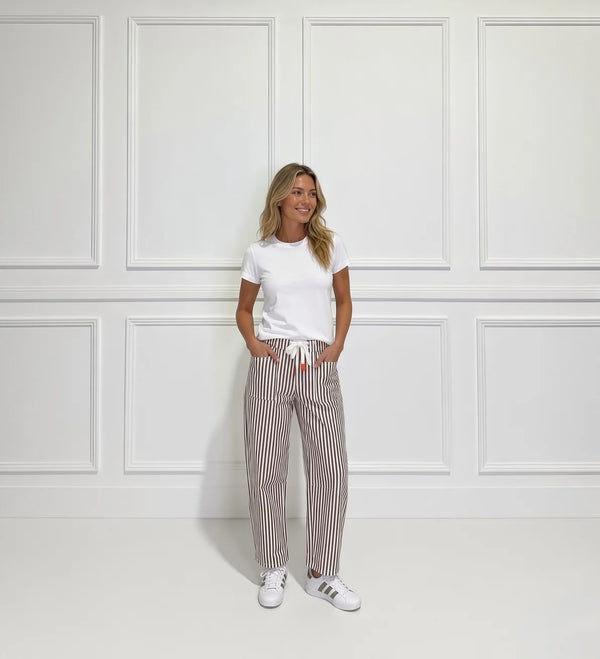 Carter Barrel Jeans Chocolate Stripe