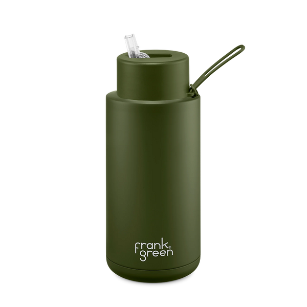 FRANK GREEN-Ceramic Reusable Bottle - 34oz / 1,000ml-Khaki