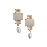 White Pearl Earrings