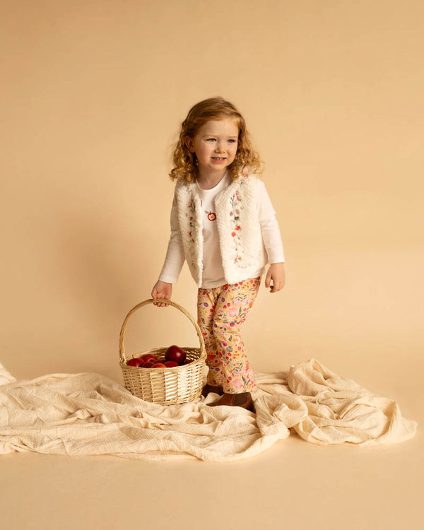 Orchard Bloom Faux Fur Vest