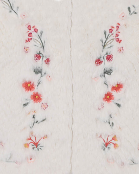 Orchard Bloom Faux Fur Vest