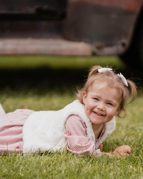 Orchard Bloom Faux Fur Vest