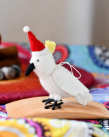 Tara Treasures- Felt Australian Cockatoo Christmas Ornament