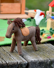 Tara Treasures-Felt Horse Farm Animal Toy