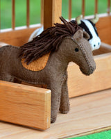 Tara Treasures-Felt Horse Farm Animal Toy