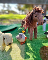 Tara Treasures-Felt Horse Farm Animal Toy