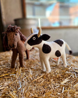 Tara Treasures-Felt Cow Farm Animal Toy