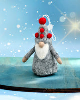 Tara Treasures- Felt Grey Gnome Ornament