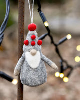 Tara Treasures- Felt Grey Gnome Ornament