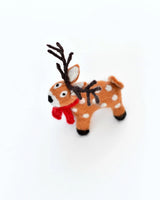 Tara Treasures- Felt Reindeer with Red Scarf Toy