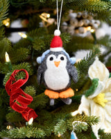 Tara Treasures- Felt Penguin with Ice Skates Ornament