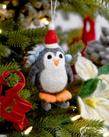 Tara Treasures- Felt Penguin with Ice Skates Ornament