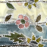 ZODA Pure Wool Scarf-Grey /Khaki Flower