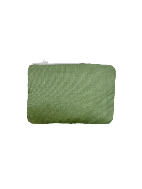 Green Flower Beaded Pouch