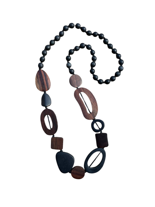 Resin and Timber Bead necklace