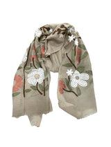 ZODA Pure Wool Scarf-Rust Daisy