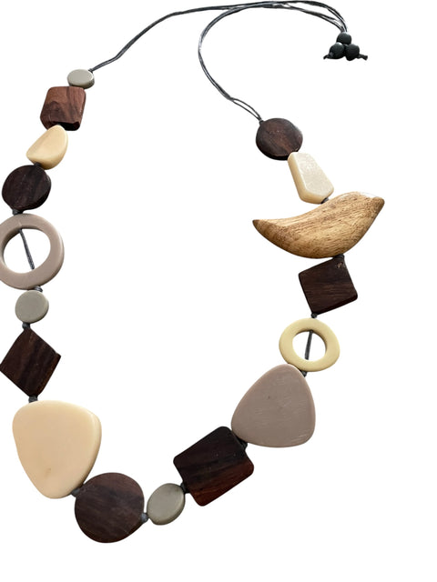 Resin and Timber Bird Necklace