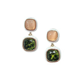 Edith Enamel Earrings Green