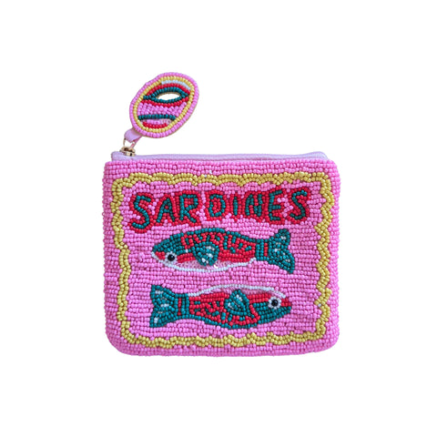 Zoda 'Sardines' Beaded Clutch