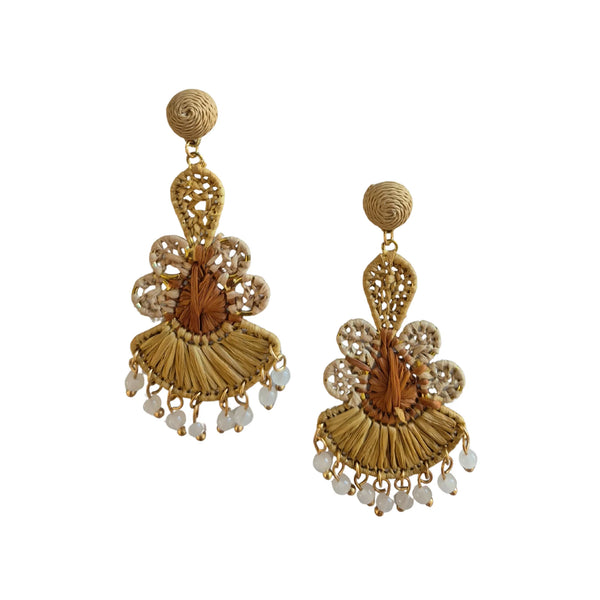 Boho Raffia Earrings