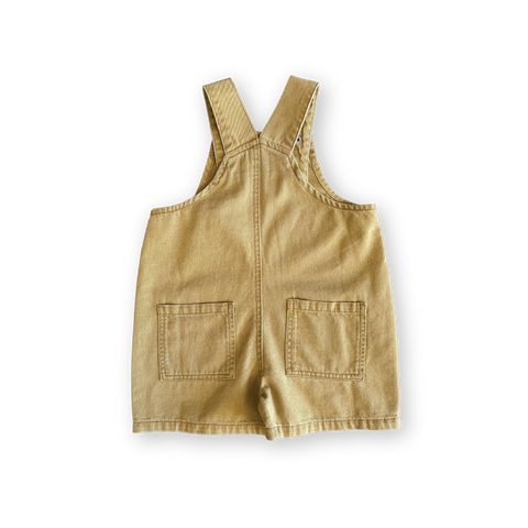Everyday Twill Short Overalls - Mustard