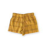 Plaid Shorts Mustard