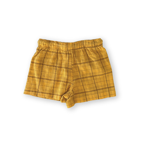 Plaid Shorts Mustard