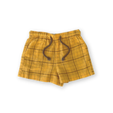 Plaid Shorts Mustard