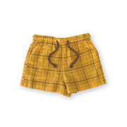 Plaid Shorts Mustard